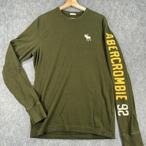 Abercrombie & Fitch Shirt Mens XL Green Long Sleeve Muscle Abercrombie 92